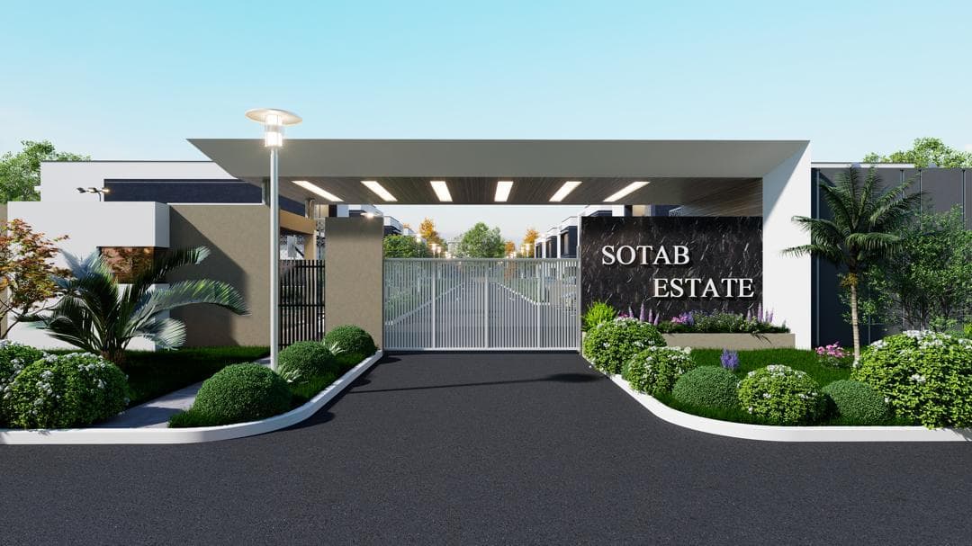 Grand estate entrance